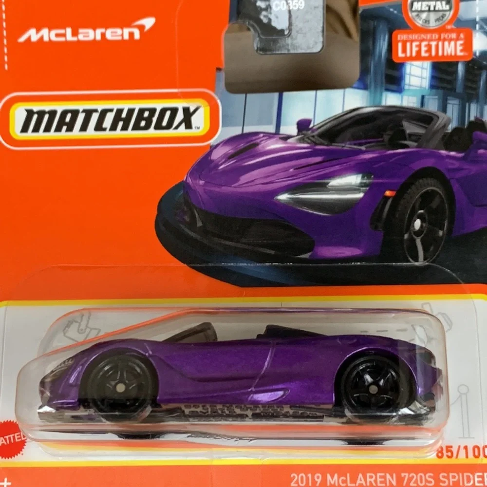 2019 McLaren 720S Spider Matchbox Convertible Purple Car MB85 Diecast MBX 2024 🆕